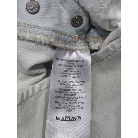 FREE PEOPLE Y2K Baggy Preppy Ziggy Denim Overalls Ivory Medium A004382 - Picture 10 of 15